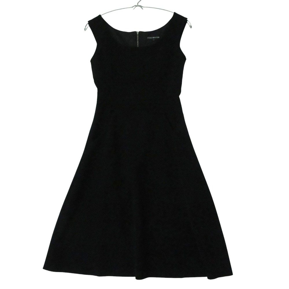 FOXEY NEW YORK フォクシー ニューヨーク ワンピース ドレス レディシェイプワンピース ポケット付き ノースリーブ ブラック 38【M】 レディース 【中古】