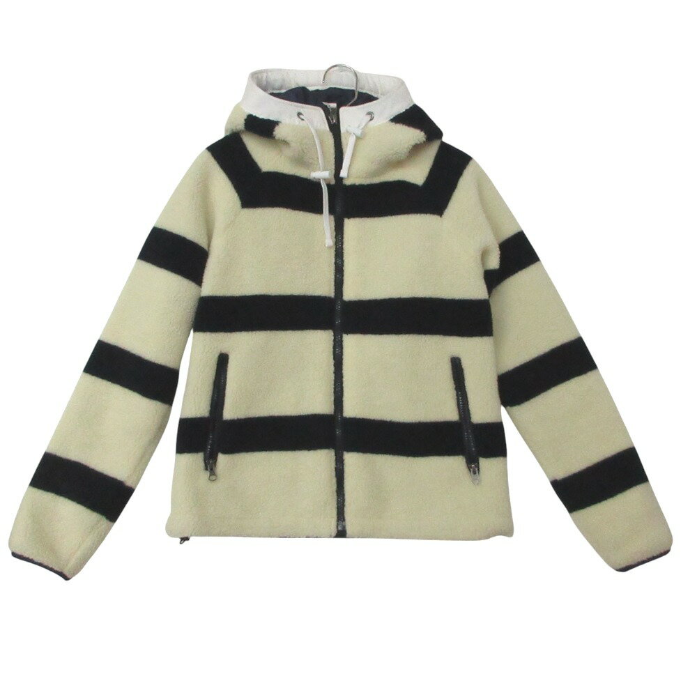 乐天商城 - HELLY HANSEN ヘリーハンセン パーカー ボア フリースパーカ ボーダー フロントジッパー アイボリー M WM【M】 レディース 【中古】