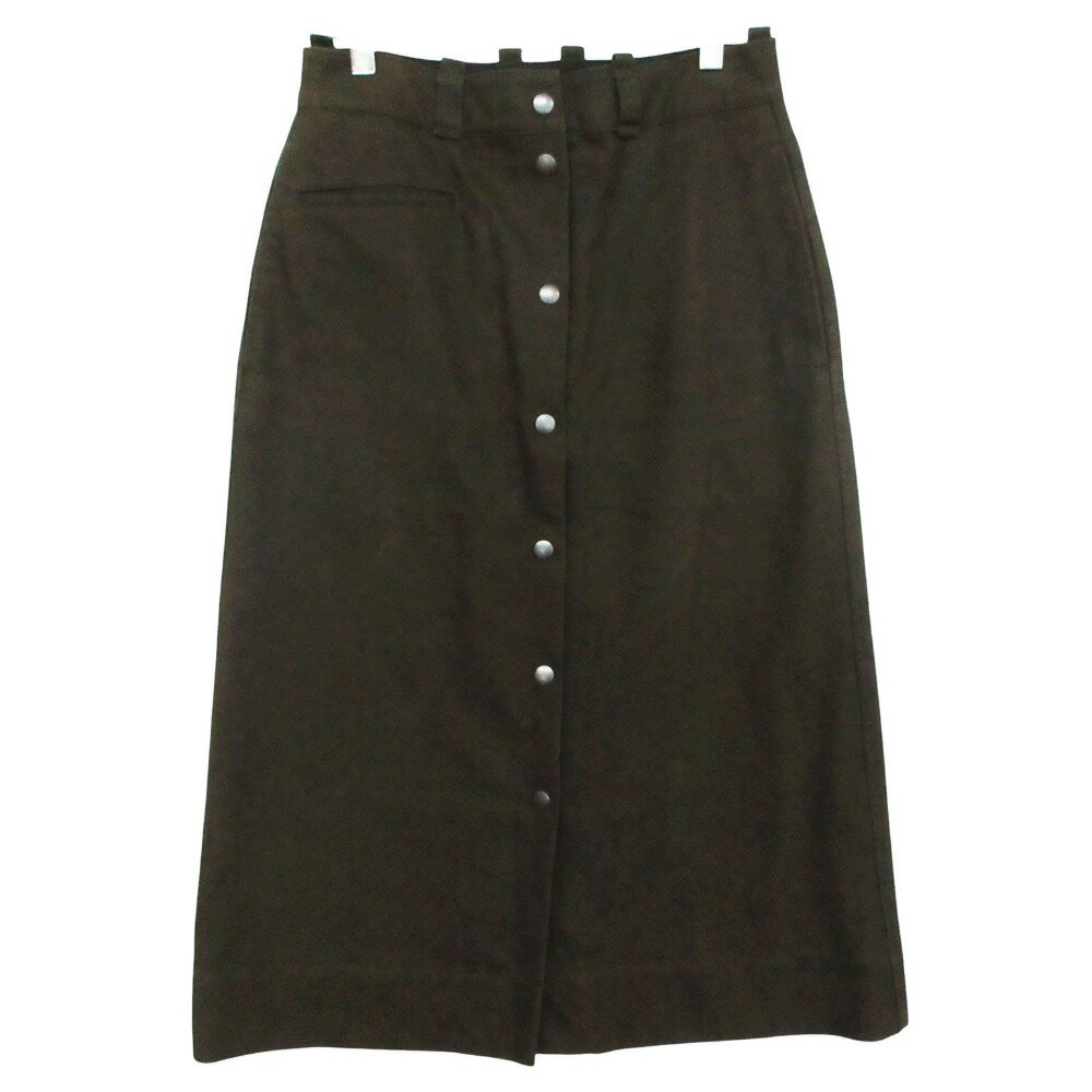 Rakuten - MARGARET HOWELL マーガレットハウエル スカート MHL JAPANESE DENSE COTTON コットン ロング スナップボタン カーキ 2 レディース 【中古】