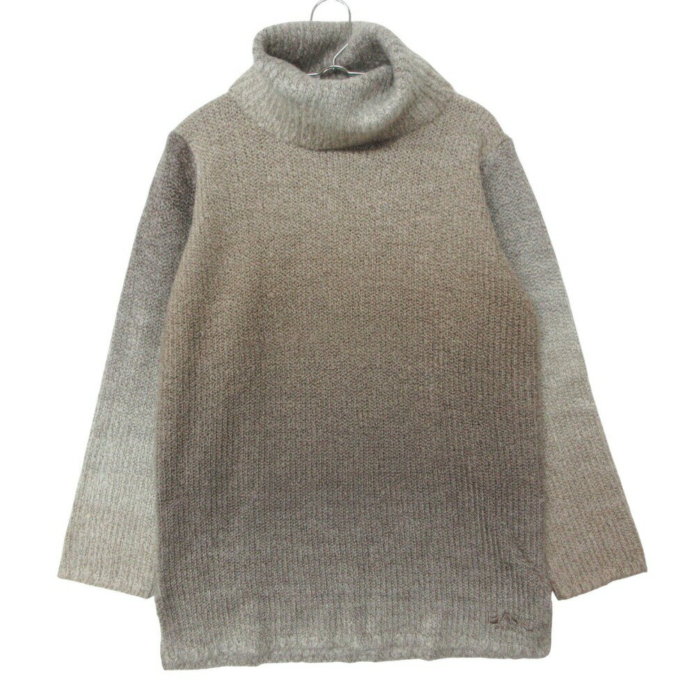Rakuten - KRIZIA クリッツア ニット タートルネック セーター 長袖 グラデーション ロゴ 刺繍 トップス グレー M レディース 【中古】