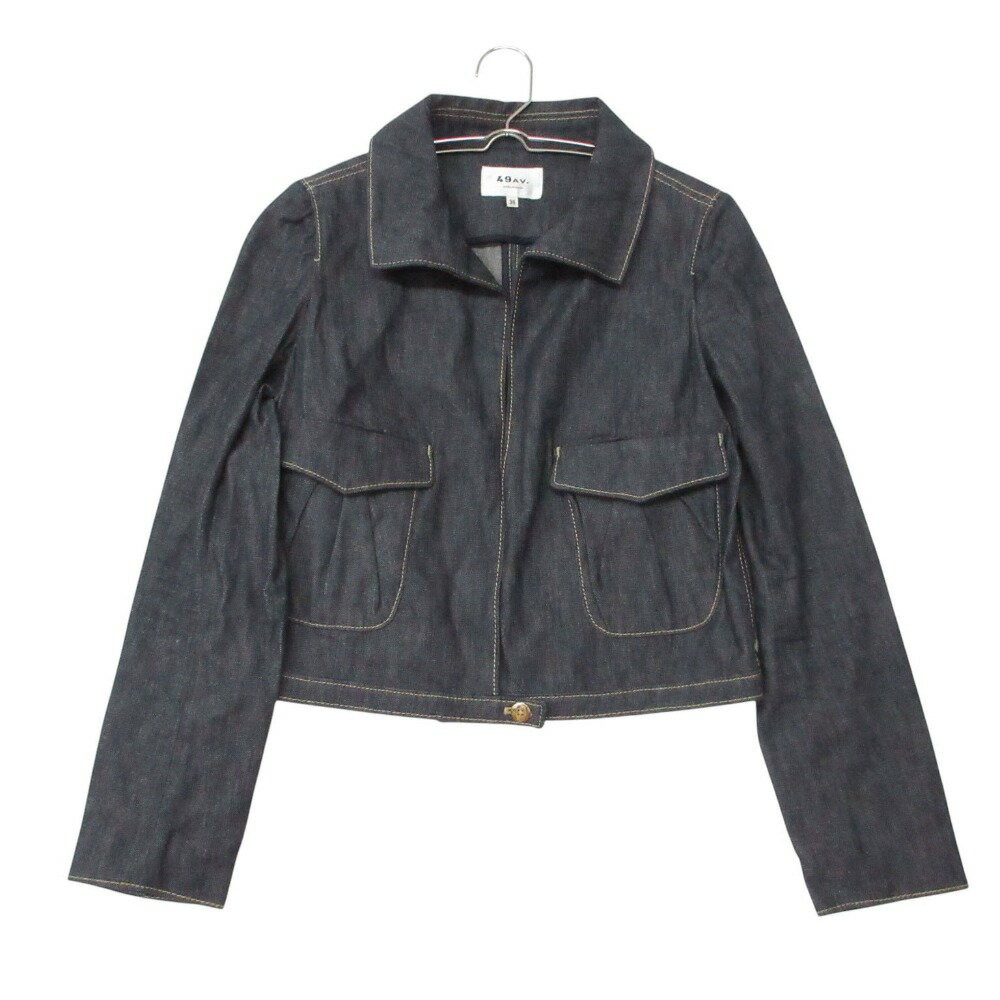 Rakuten - JUNKO SIMADA ジュンコシマダ 49AV．フォーティナインアヴェニュー デニムジャケット アウター コットン ゴールドボタン Gジャン 38 レディース 【中古】