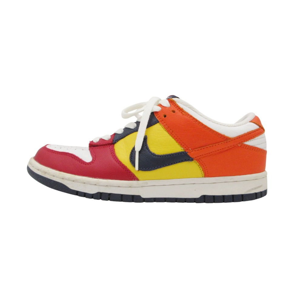 乐天商城 - NIKE ナイキ スニーカー DUNK LOW ダンク 非対称 ローカット 切替 スウッシュロゴ クレイジーパターン レッド 8 26cm メンズ 【中古】