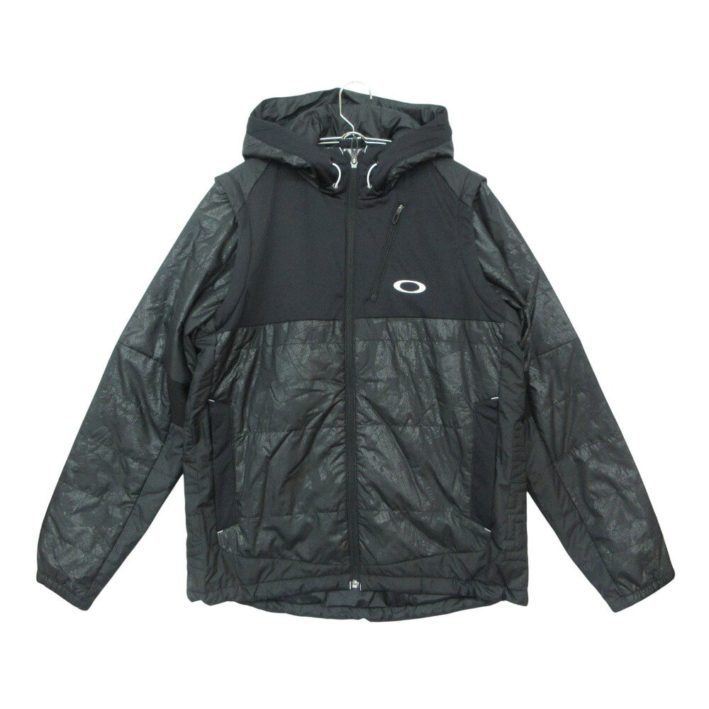 美品 OAKLEY オークリー ブルゾン 中綿入り パファー ジャケット ベスト 2WAY ゴル...
