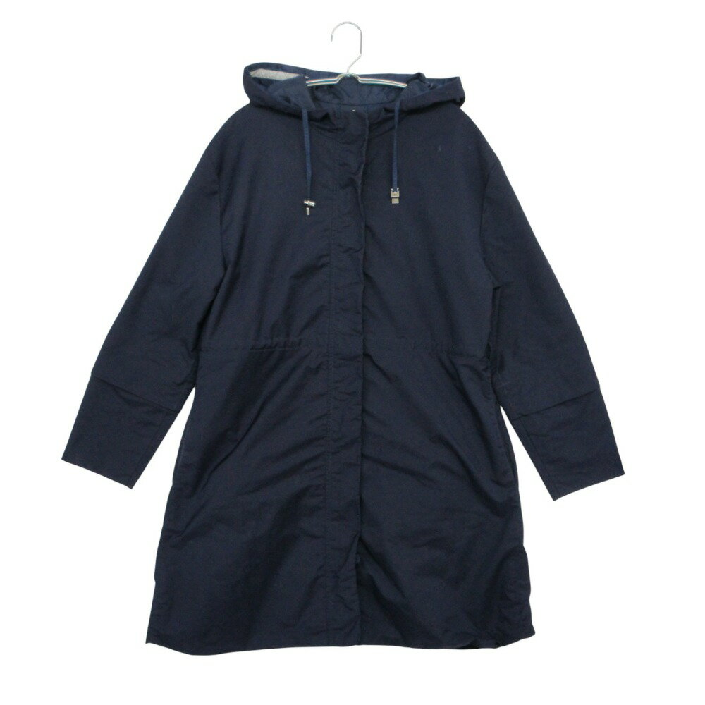 Rakuten - MAX MARA マックスマーラ S エス コート リバーシブル ナイロン ジャケット ジップアップ ブルゾン アウター 上着 ネイビー 42【L】 レディース 【中古】