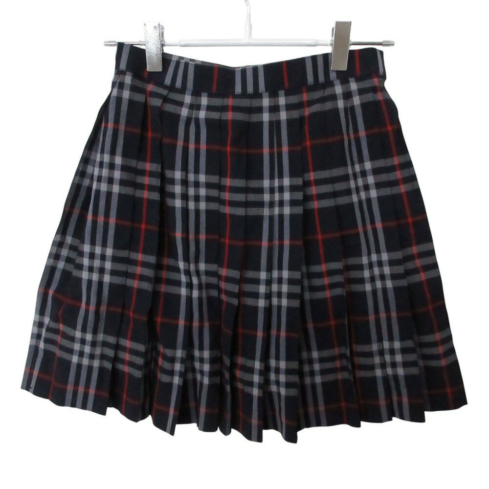 Rakuten - Burberrys バーバリーズ スカート ノバチェック プリーツ ひざ丈 ネイビー 120A 【中古】