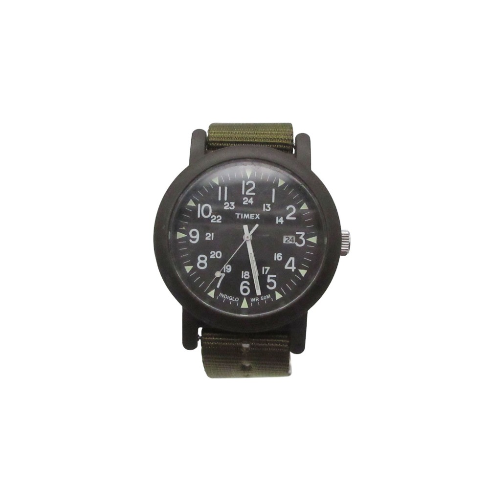 Rakuten - 13SS TIMEX タイメックス 腕時計 アナログ 時計 ミリタリー ウォッチ OVERSIZE-CAMPER 店舗限定モデル 5気圧防水 カーキ メンズ 【中古】