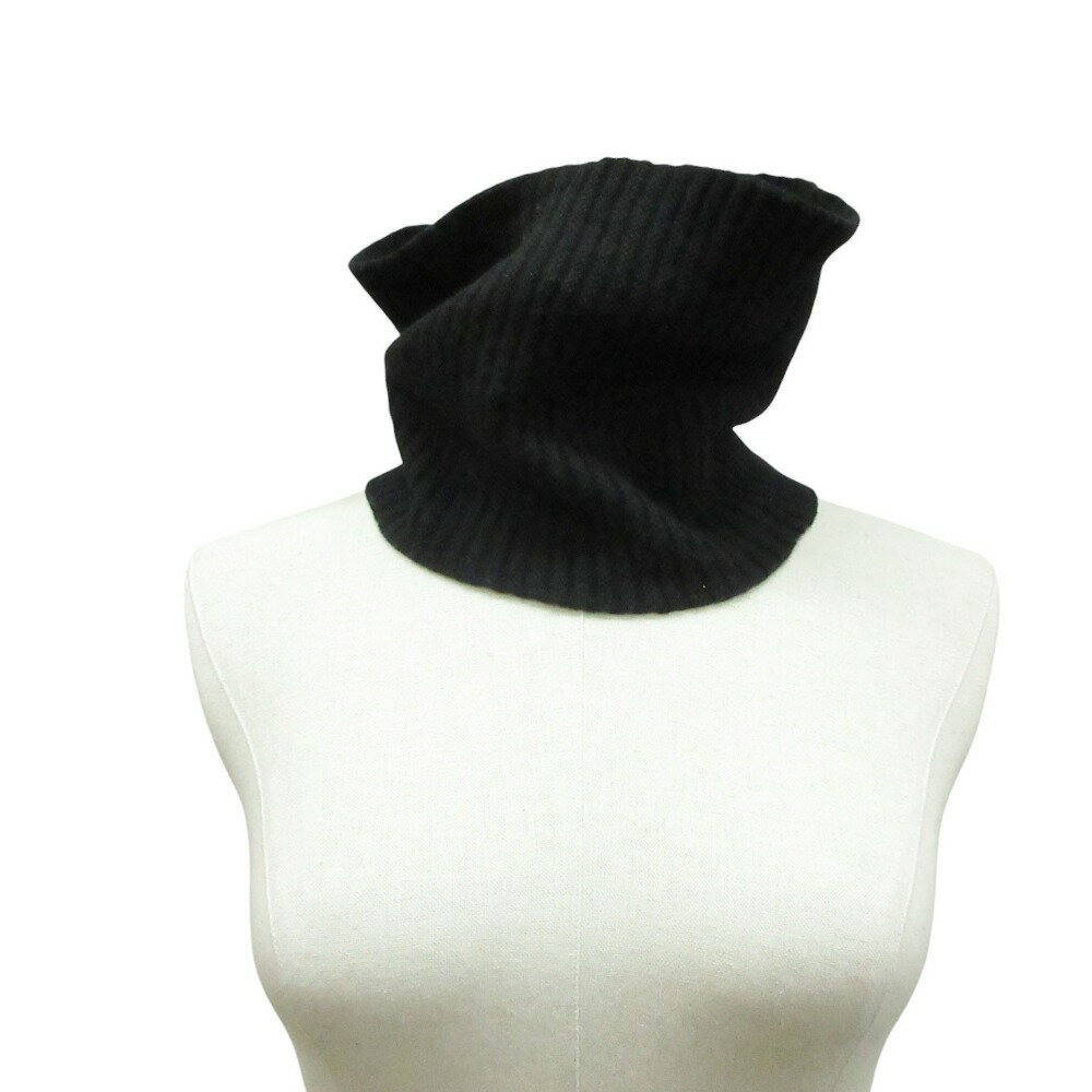 Rakuten - 23AW KIJIMA TAKAYUKI キジマタカユキ ネックウォーマー カシミヤ100% リブ ニット マフラー CASHMERE KNIT NECK WARMER ブラック メンズ 【中古】