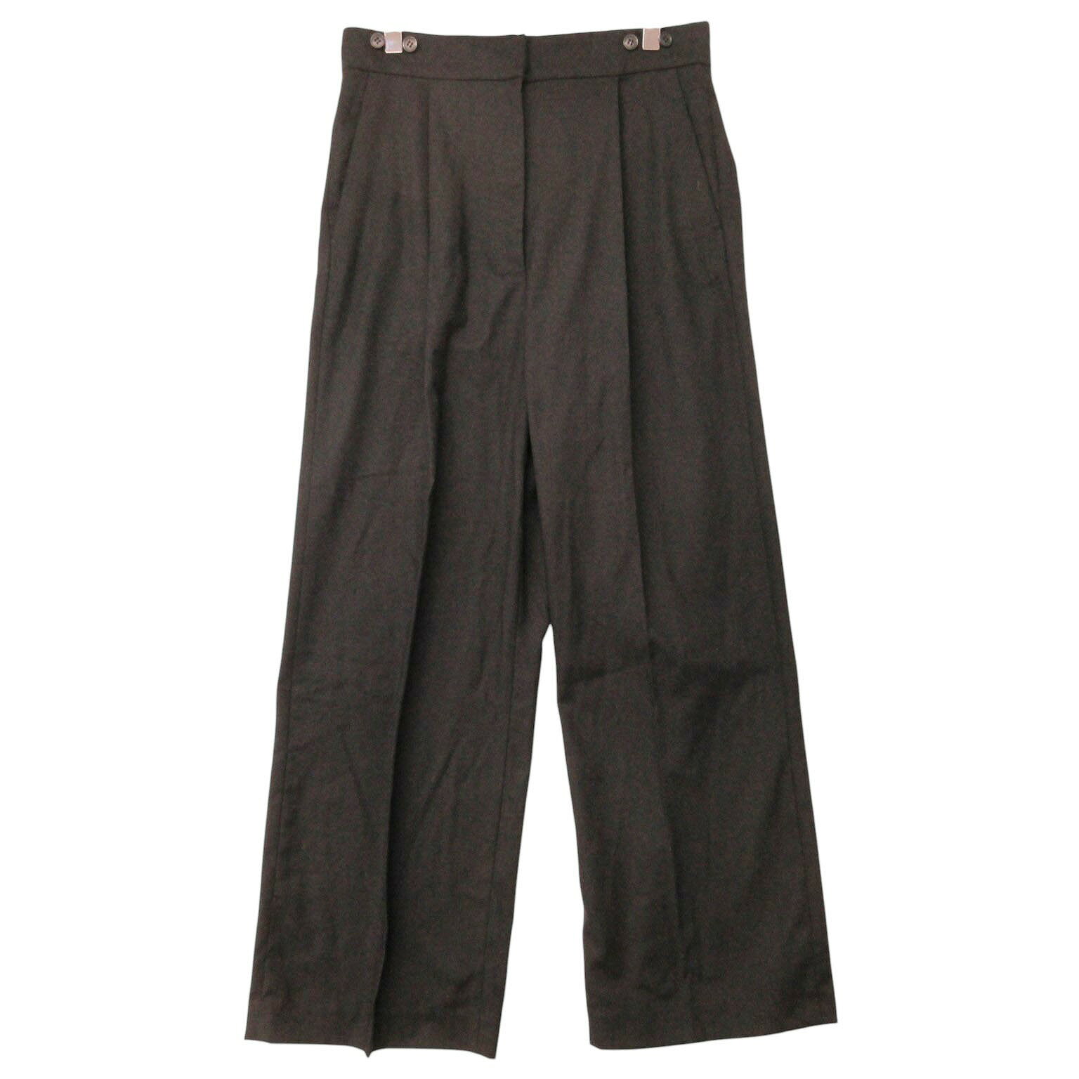 Rakuten - Mira Owen ミラオーウェン パンツ タック ボタンデザイン ブラック 0【S】 レディース 【中古】