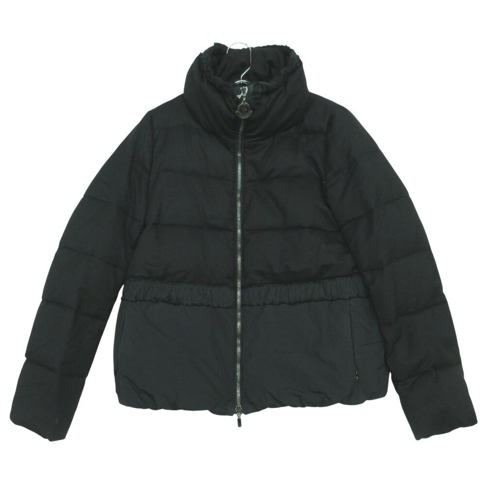 乐天商城 - MONCLER モンクレール ダウンジャケット Argentee Giubbotto ウール切替 ショート丈 ブルゾン アウター ブラック 00【XS】 レディース 【中古】