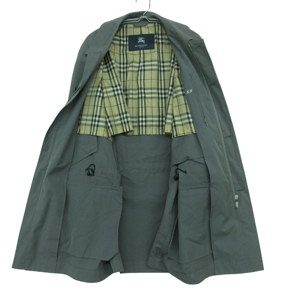 BURBERRY LONDON バーバリーロンドン コート ノバチェック柄裏地 ステンカラーアウター ジップアップ グレー S comradebarge-10018867 コムレイドバージ楽天市場店 サンプル画像3