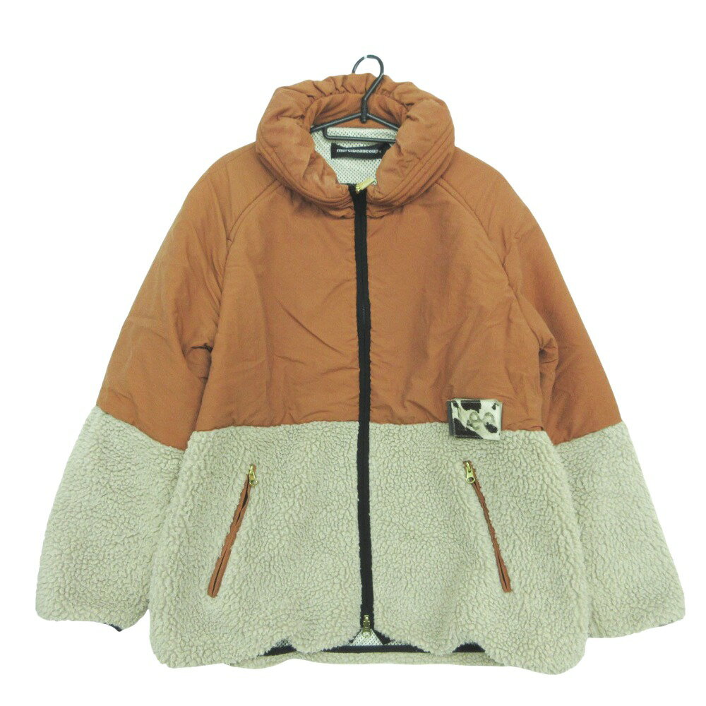 Rakuten - mercibeaucoup × LEE メルシーボークー×リー ブルゾン 切替ボア ロゴ ジップ 長袖 アウター ブラウン S【S】 メンズ 【中古】