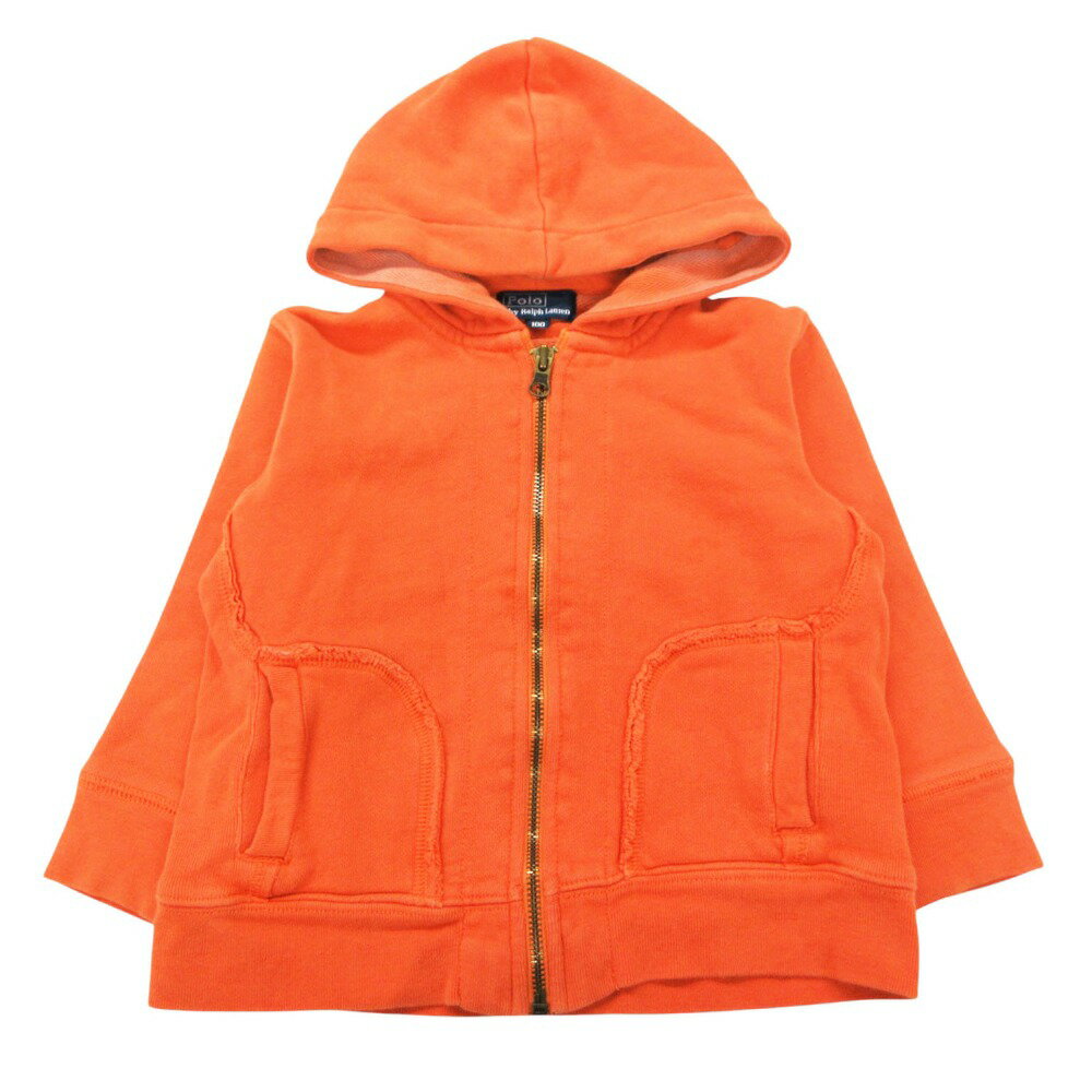 Rakuten - Polo by Ralph Lauren ポロバイラルフローレン パーカー コットン ジップアップ オレンジ 100 【中古】