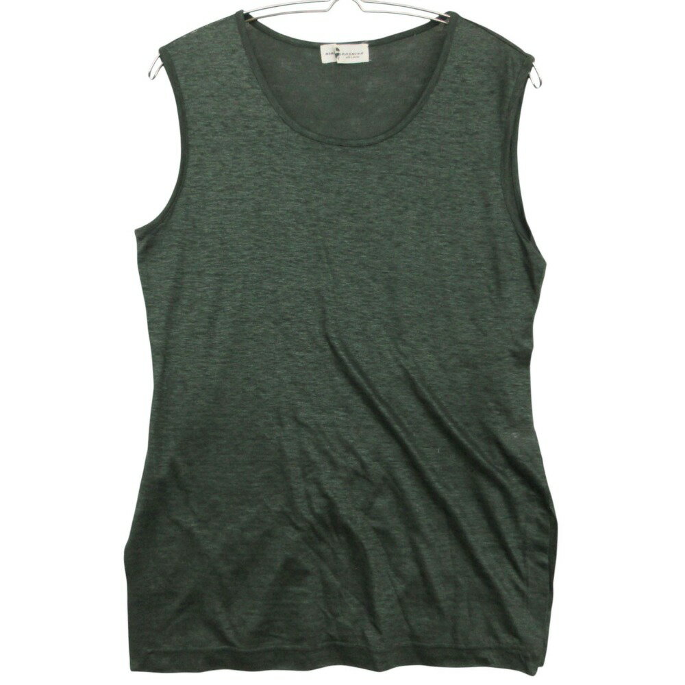 Rakuten - HIROKO KOSHINO ヒロコ・コシノ カットソー タンクトップ リネン トップス グリーン 9T【M】 レディース 【中古】