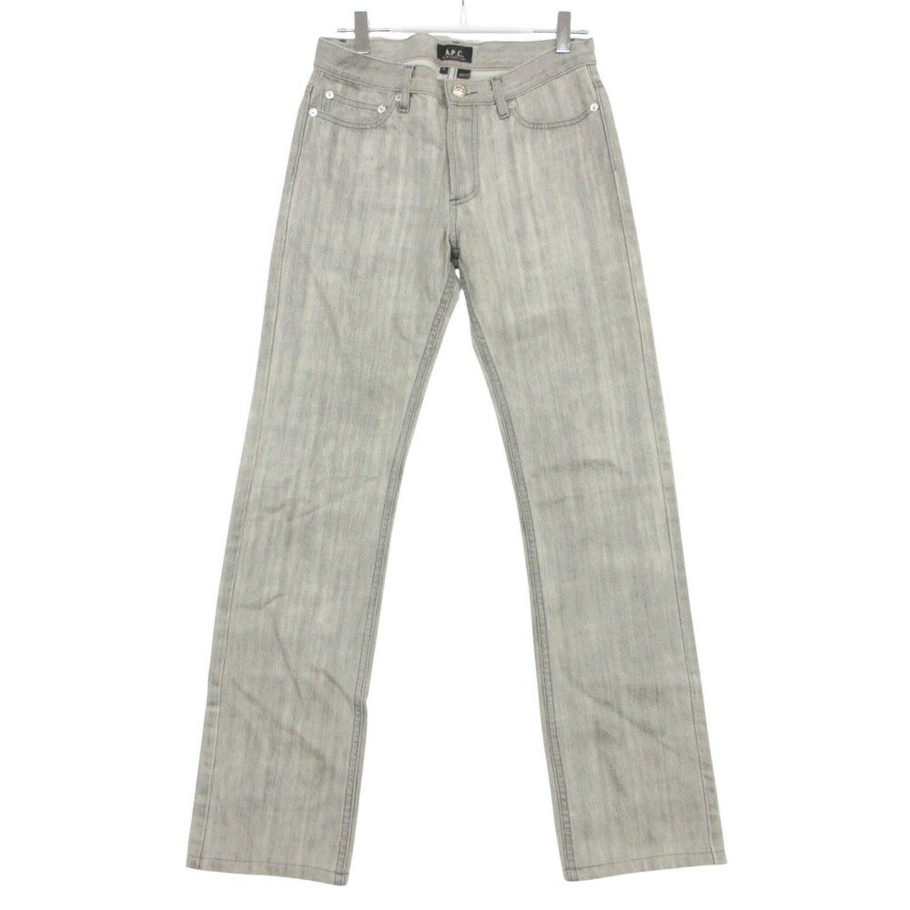 樂天商城 - A.P.C. アーペーセー デニムパンツ HIPSTER スリム ボタンフライ ジーンズ Gパン ボトムス グレー 25 メンズ レディース 【中古】