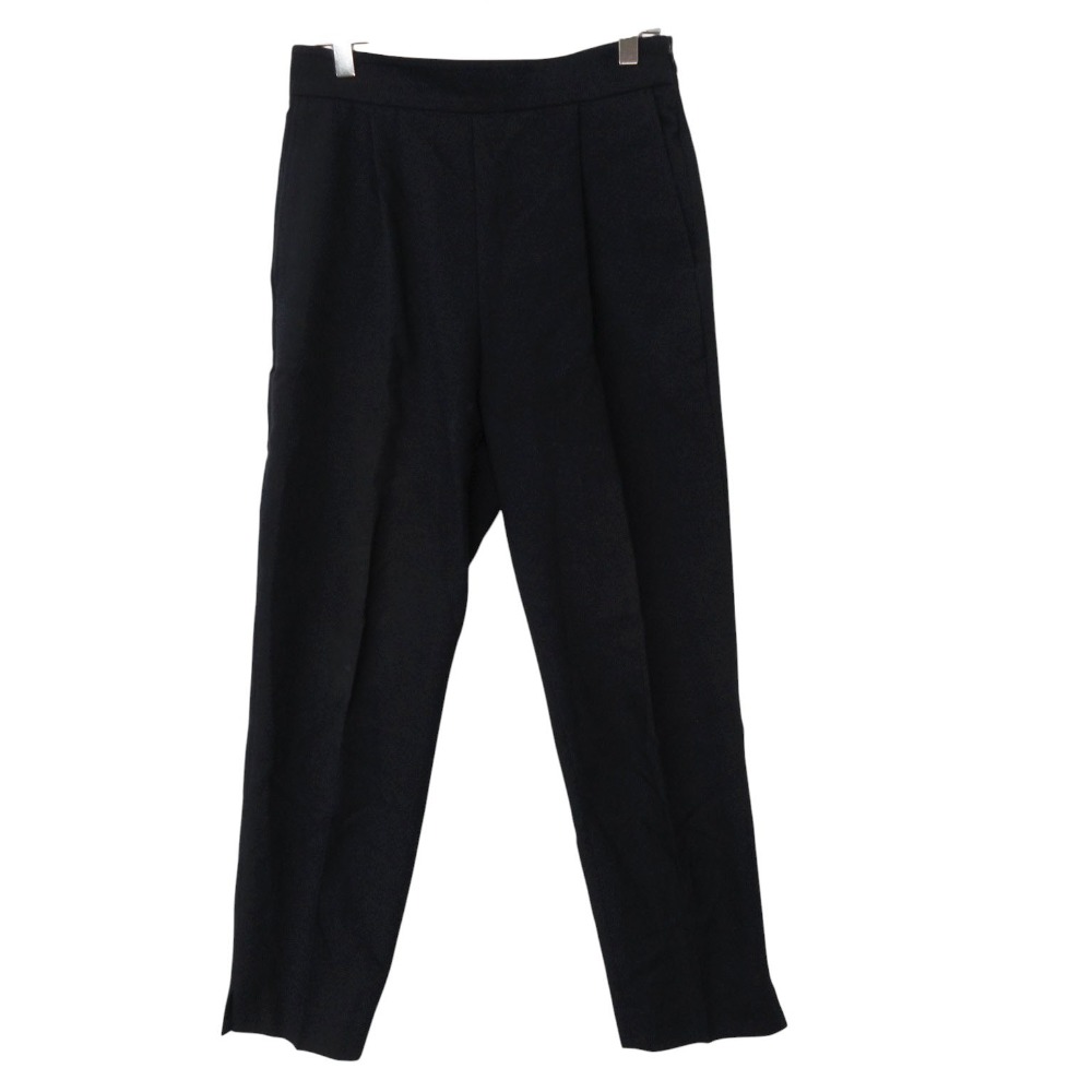 Rakuten - 22SS ANAYI アナイ パンツ タック スラックス ストレッチ テーパード トラウザー ボトムス ネイビー 36【S】 レディース 【中古】