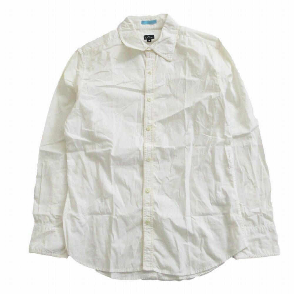 乐天商城 - Paul Smith ポール・スミス PS 長袖シャツ コットン カジュアルシャツ カットソー トップス アイボリー M メンズ 【中古】