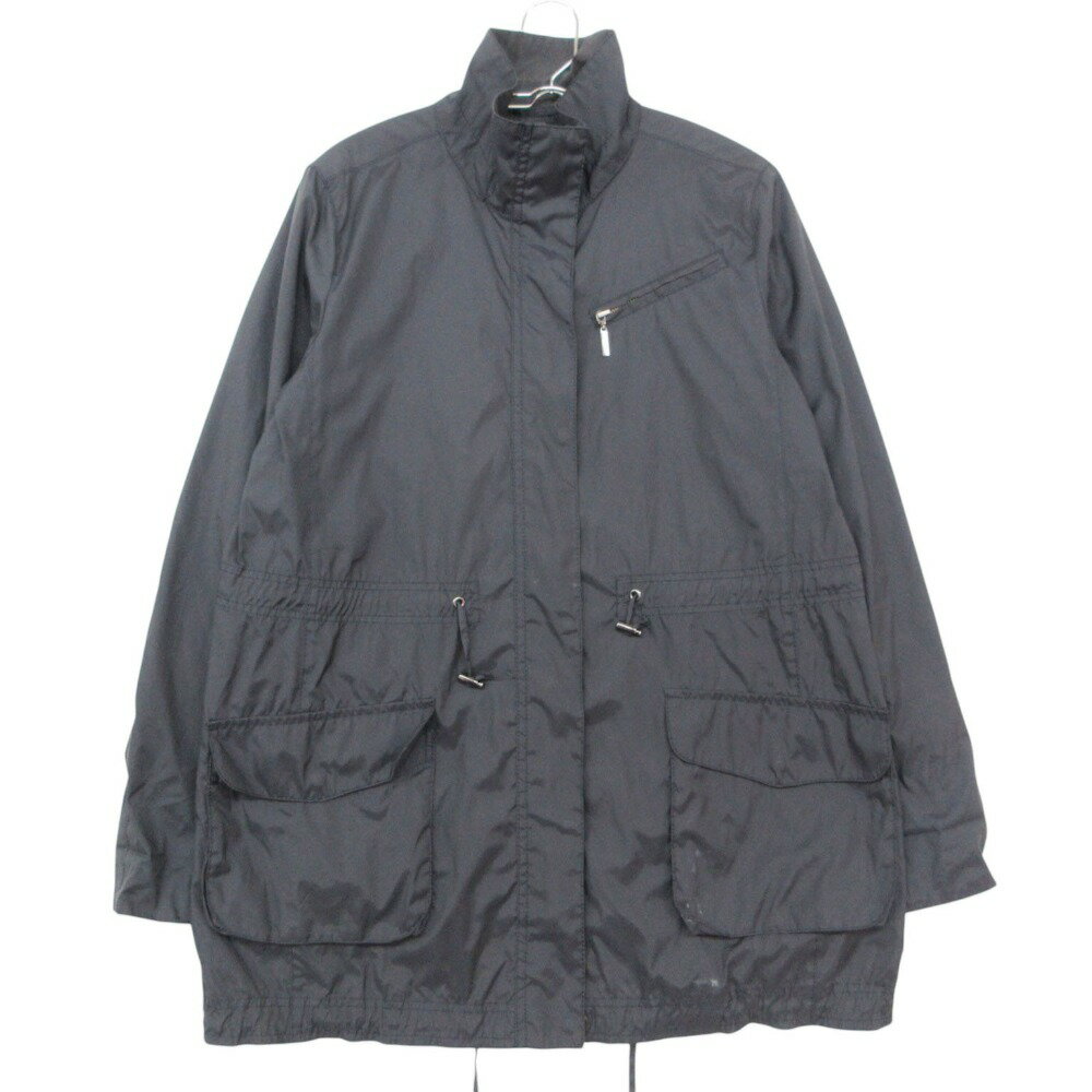 Rakuten - Aquascutum アクアスキュータム ナイロンジャケット ハーフコート ハイネック アウター ブラック レディース 【中古】