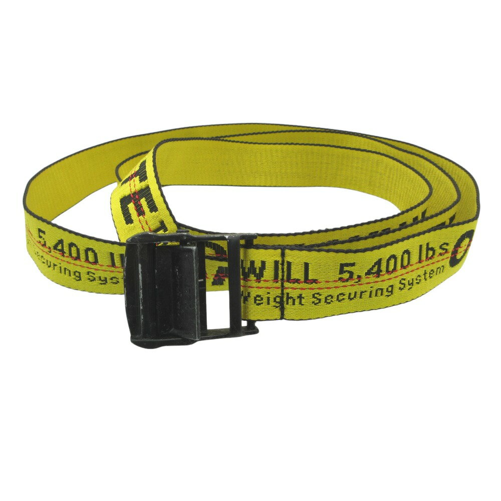 乐天商城 - OFF-WHITE オフホワイト ベルト INDUSTRIAL BELT YELLOW インダストリアル ベルト ロゴ イエロー メンズ レディース 【中古】