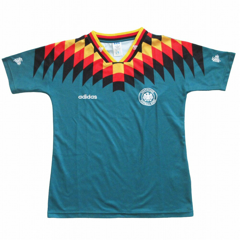 Rakuten - adidas アディダス 半袖Tシャツ ロゴ刺繍 deutscher fussball bundコラボ商品 グリーン M メンズ 【中古】