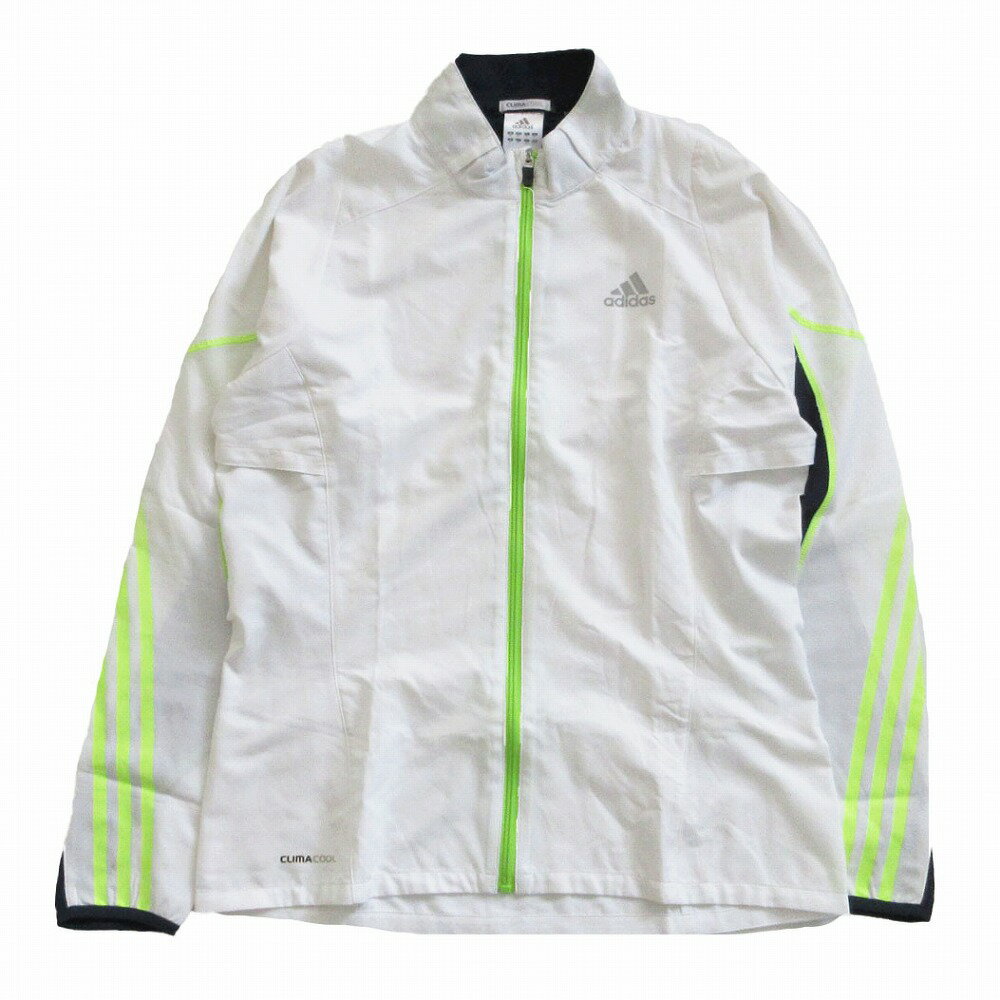 乐天商城 - adidas アディダス ナイロンジャケット CLIMA COOL クライマクール ホワイト M レディース 【中古】