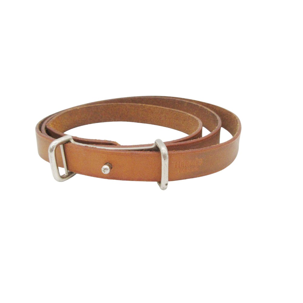 Rakuten - HERMES エルメス ブレスレット アピ2 4連 レザーブレスレット ブラウン 1605-4 キャメル メンズ レディース 【中古】