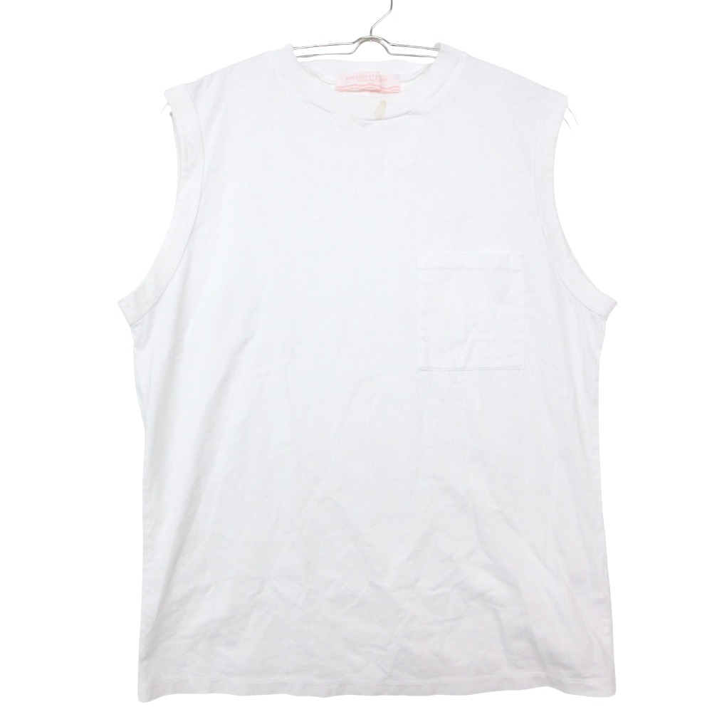 Rakuten - BORDERS at BALCONY ボーダーズアットバルコニー カットソー ノースリーブ クルーネック トップス ホワイト 36【S】 レディース 【中古】