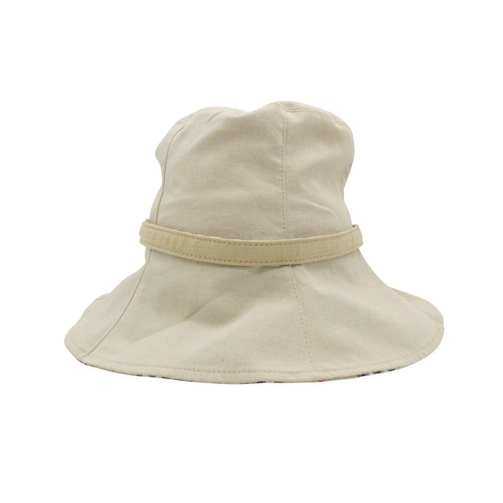 BURBERRY GOLF バーバリーゴルフ ハット ノバチェック柄裏地 帽子 ベージュ レディース 【中古】