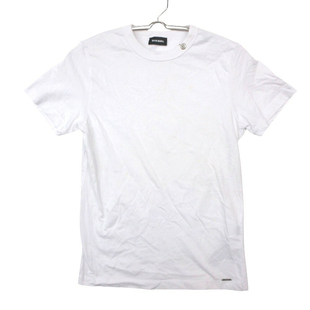 樂天商城 - DIESEL ディーゼル 半袖Tシャツ リングデザイン Tシャツ 半袖 トップス ホワイト 10Y 140cm 00J3Q2 00YI9 hk4 ホワイト 10Y 【中古】