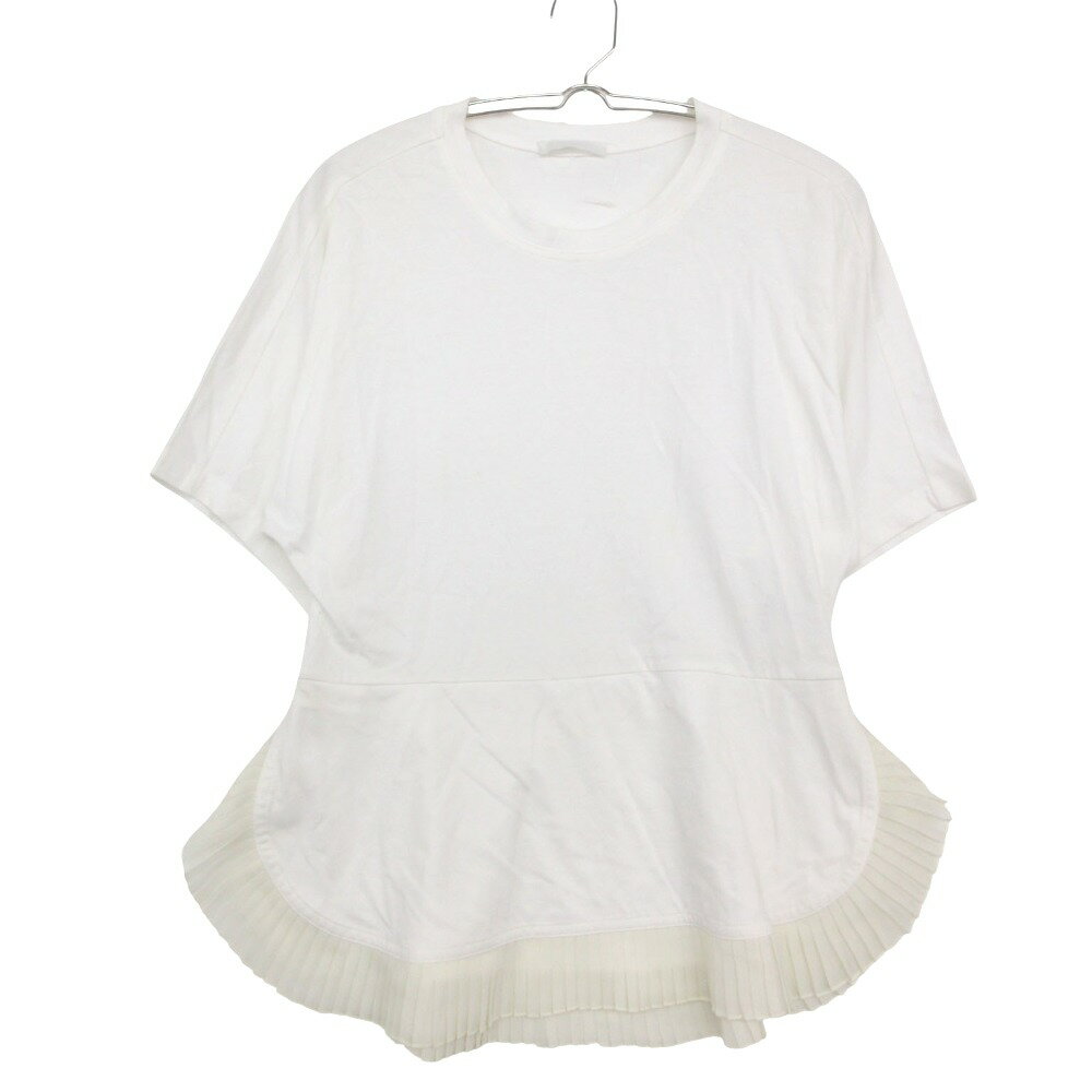 乐天商城 - Chloe クロエ 半袖Tシャツ プリーツ 切り替え チュニック カットソー トップス ドルマンスリーブ ホワイト XS レディース 【中古】