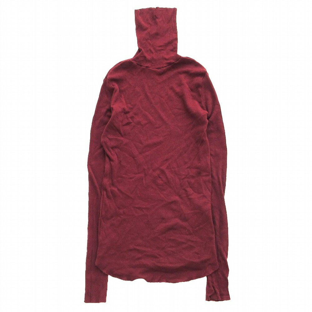 乐天商城 - soeju ソージュ カットソー カシミヤ混 タートルネック 長袖 トップス ワインレッド F レディース 【中古】