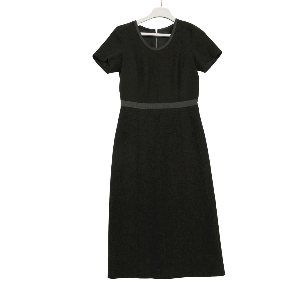 樂天商城 - Narciso Rodriguez ナルシソ ロドリゲス ワンピース ウール パイピング ワンピース 半袖 ひざ丈 カーキ 40【M】 レディース 【中古】