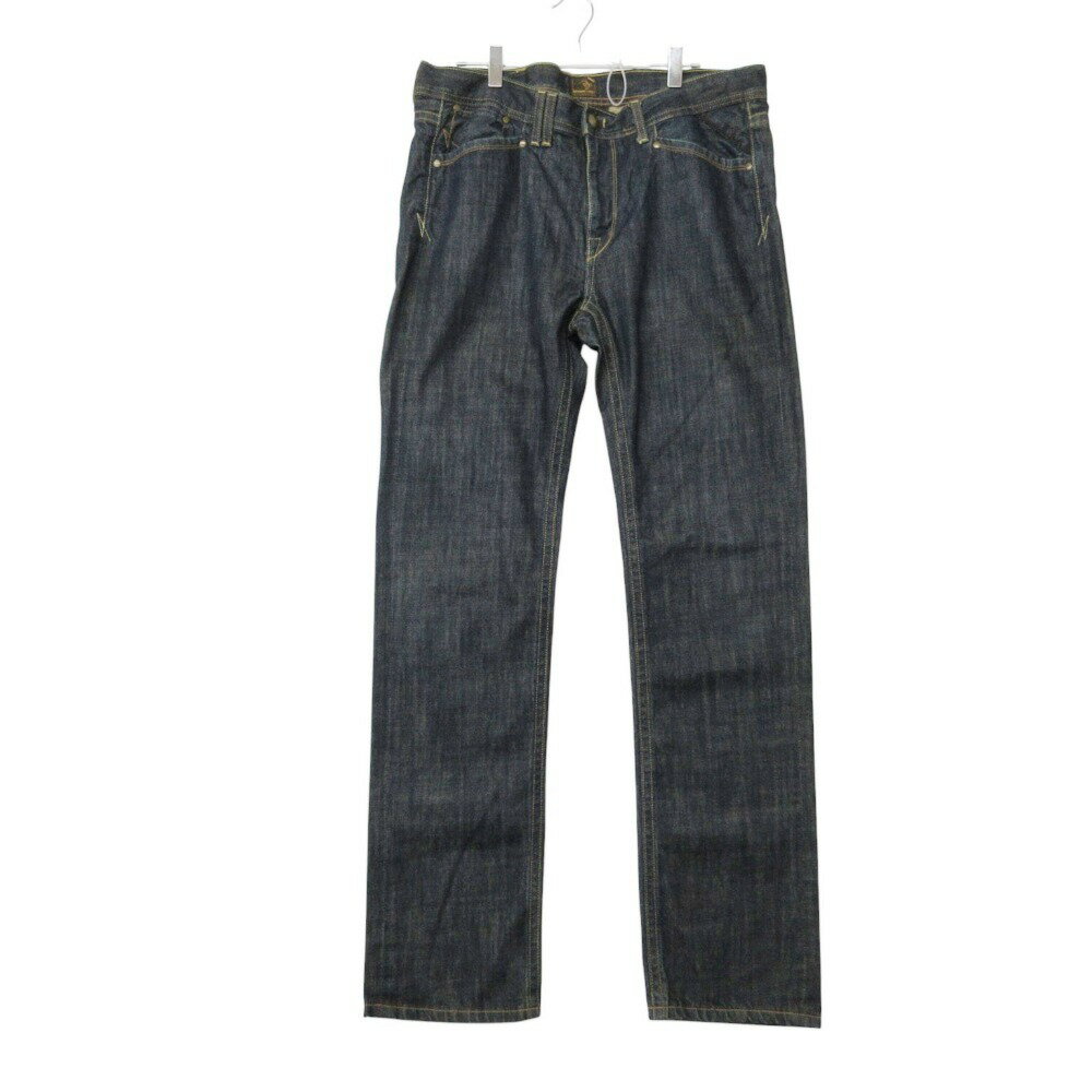 乐天商城 - BROWN LABEL ブラウンレーベル デニムパンツ USA製 ジーンズ ボトムス フルレングス ストレート スリムフィット ネイビー 34【XL】 メンズ 【中古】