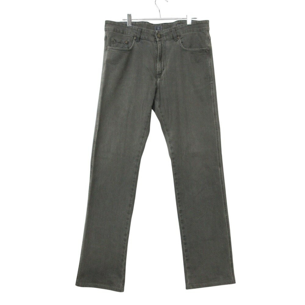 乐天商城 - Zegna ゼニア デニムパンツ ジーンズ ボトムス フルレングス スリム ストレート グレー 34【L】 メンズ 【中古】