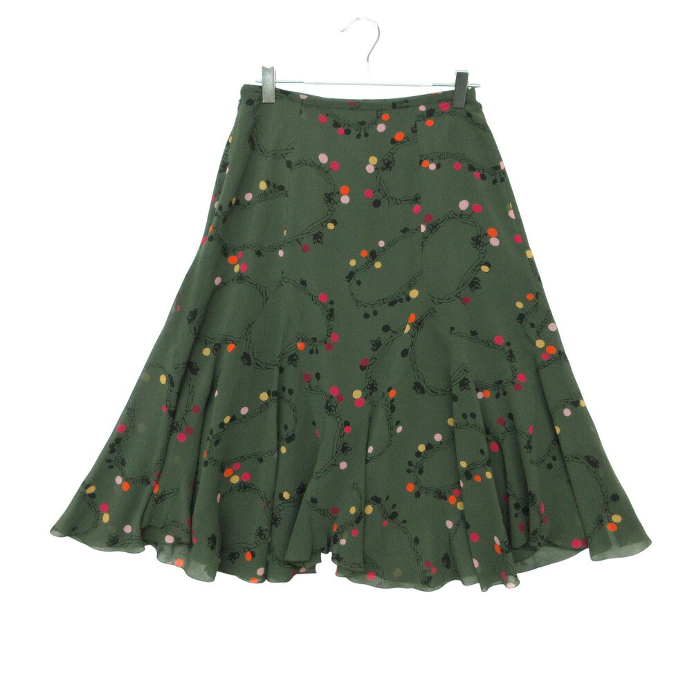 樂天商城 - SONIA SONIA RYKIEL ソニアソニアリキエル スカート カラフルドット 日本製 カーキ 38【M】 レディース 【中古】