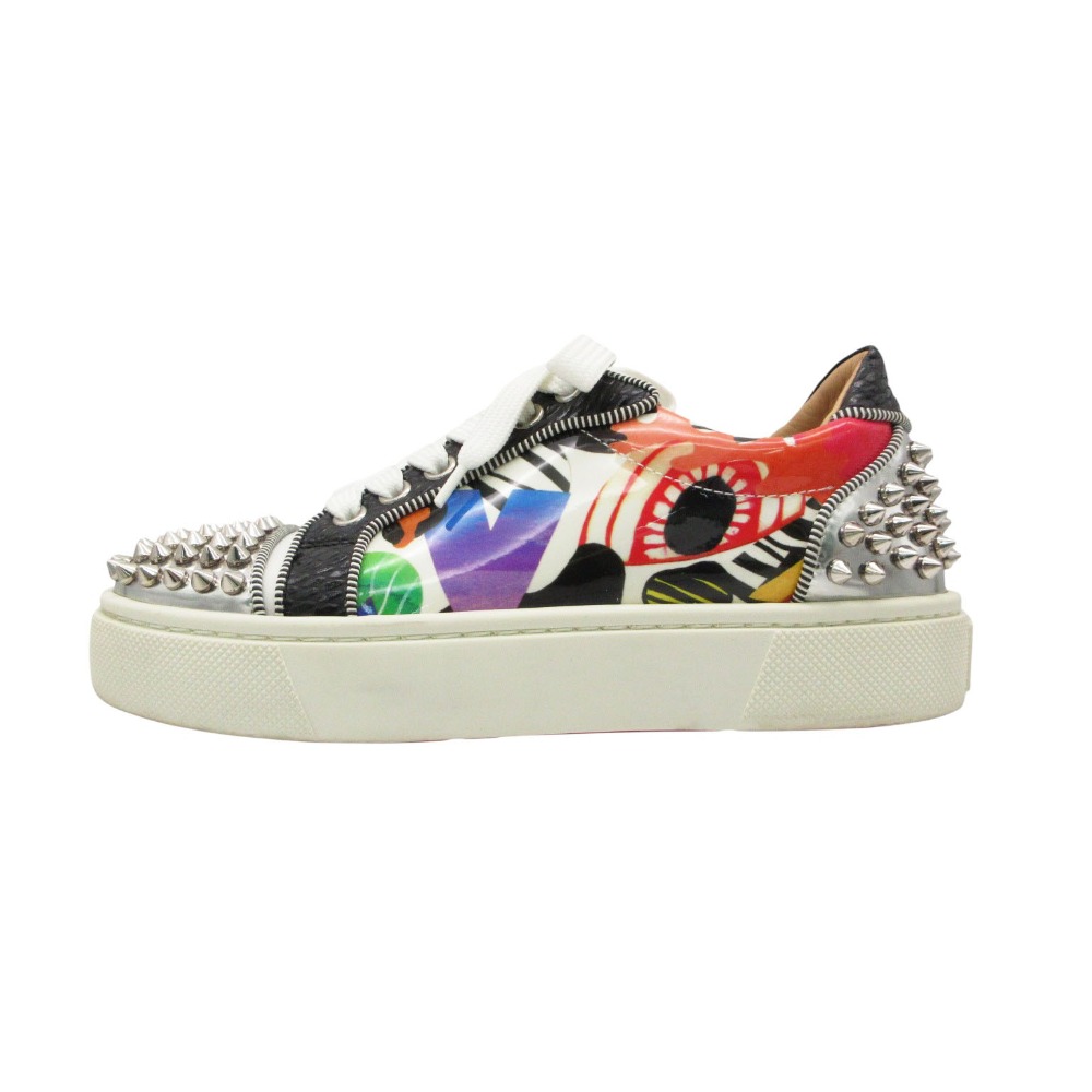 樂天商城 - Christian Louboutin クリスチャンルブタン スニーカー ヴィエリッシマ 2 オルラート スパイクローカット シューズ マルチ マルチカラー 34.5 21.5cm レディース 【中古】