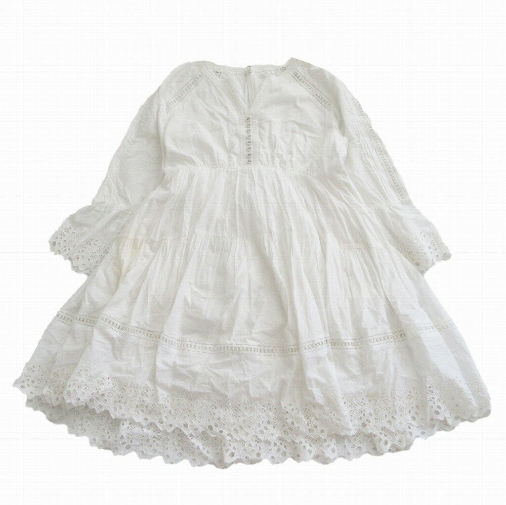 Estella.K エステラケー ドレス Ellee Lace Dress オールオーバーレース ミニマム ワンピース フレアスリーブ ホワイト F レディース 