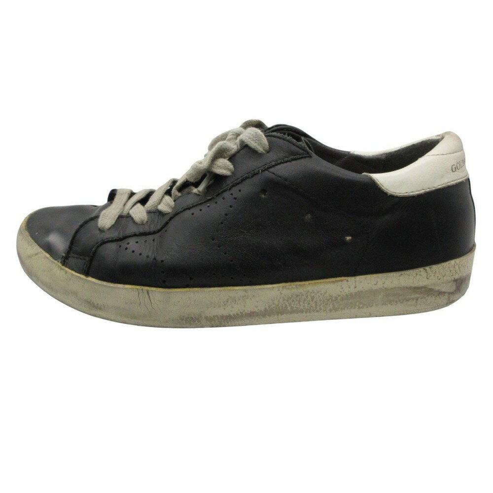 樂天商城 - GOLDEN GOOSE ゴールデングース GGBD スニーカー スーパースター レザー ローカット シューズ 靴 ブラック 36 23cm レディース 【中古】