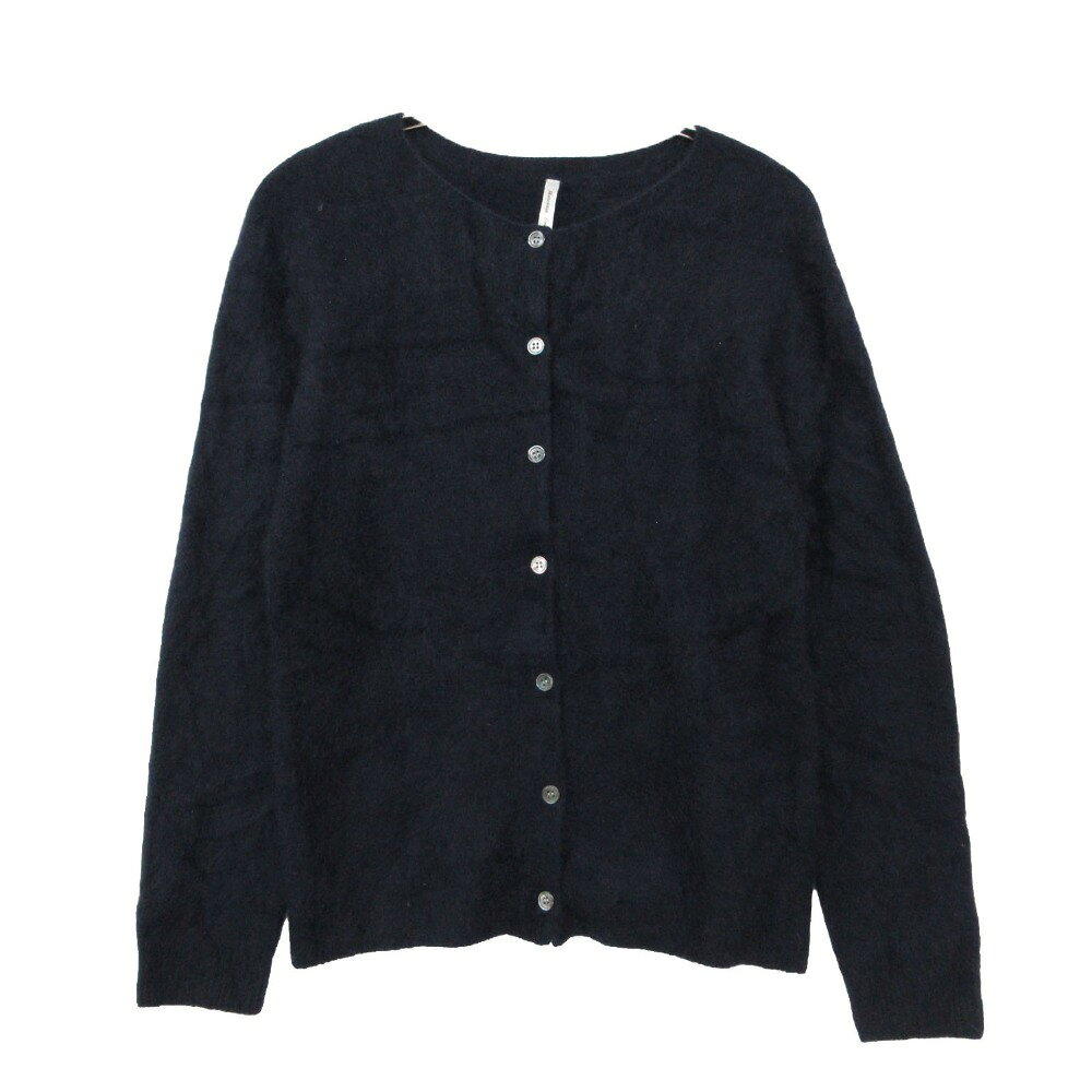 樂天商城 - marcveria dressterior メルチェリア ドレステリア カーディガン カシミヤ100% シャギー ニット 長袖 トップス 日本製 ネイビー レディース 【中古】