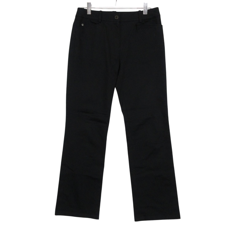 樂天商城 - 美品 LEONARD レオナール パンツ コットン ストレッチ ストレート ボトムス ブラック 64【L】 レディース 【中古】