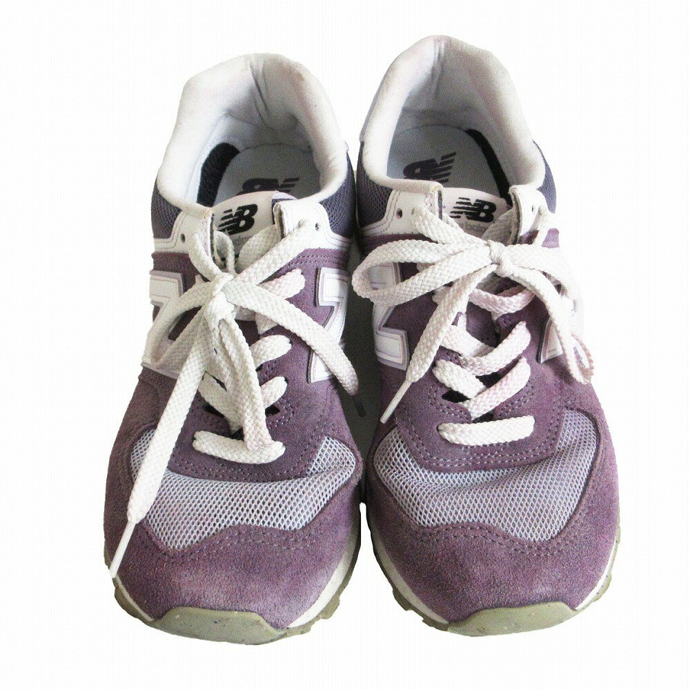 NEW BALANCE ニューバランス スニーカー ビューティーアンドユース ランニングシューズ パープル 25cm レディース 【中古】