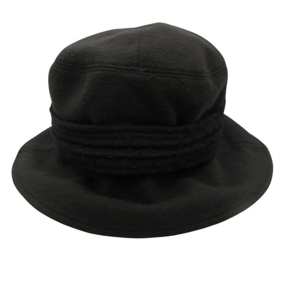 Chloe クロエ ハット 日本製 CHAPEAUX ロゴ入りボタン 帽子 ブラック M レディース 