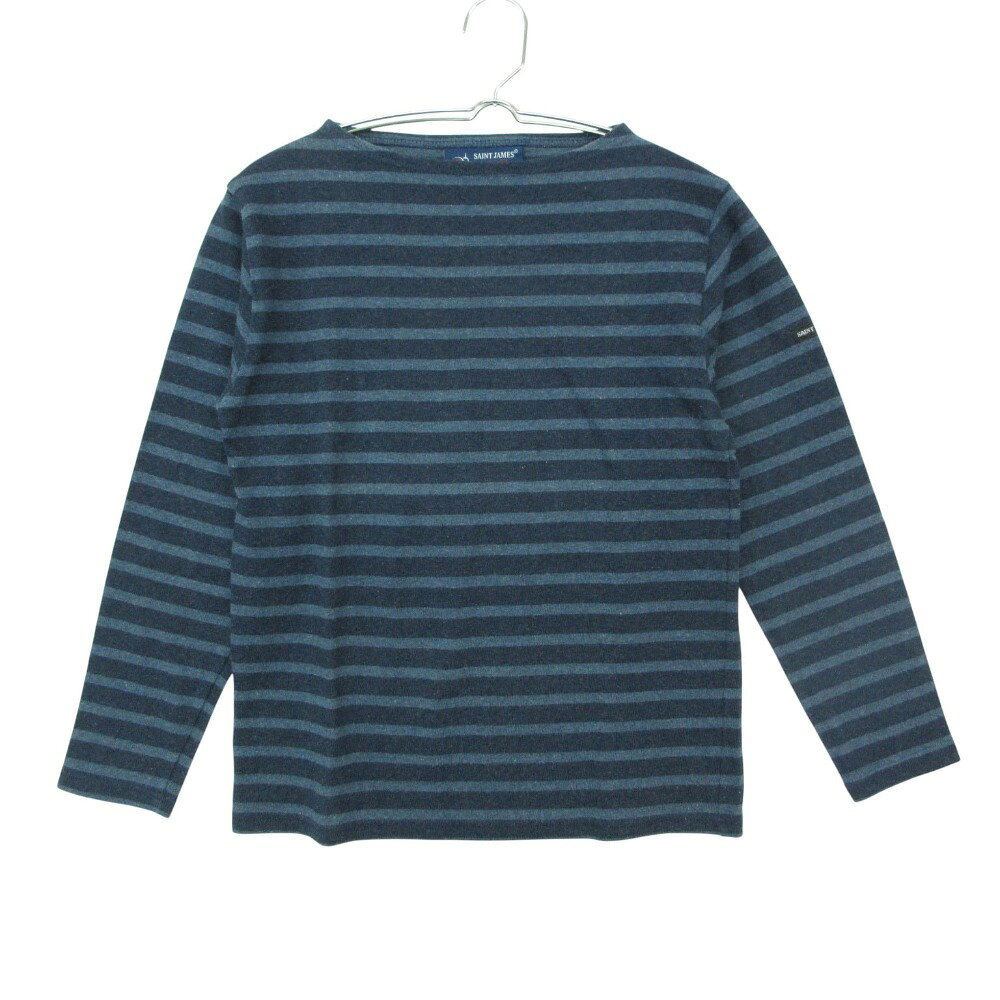 SAINT JAMES セントジェームス カットソー ボーダー バスクシャツ フランス製 ブルー【XXS】 レディース 【中古】