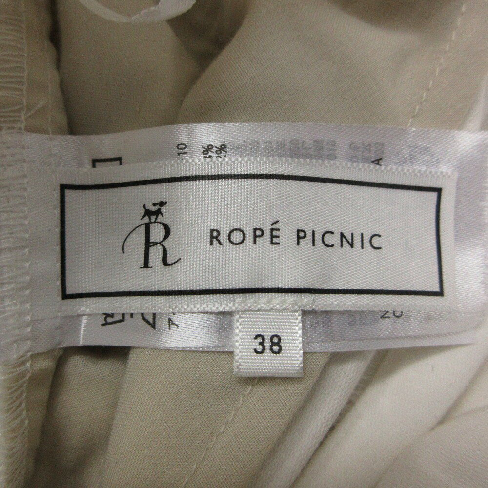 ROPE PICNIC ロペピクニック デニムパンツ ジーンズ ボトムス 無地 テーパード アイボリー ストレート ホワイト 38【M】 レディース 【中古】 comradebarge-10021282 コムレイドバージ楽天市場店 サンプル画像3