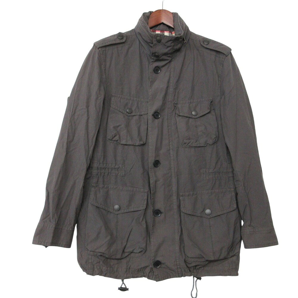 BURBERRY LONDON バーバリーロンドン ミリタリージャケット ノバチェック柄裏地 M-65 アウター グレー L メ comradebarge-10022319 コムレイドバージ楽天市場店 パッケージ画像