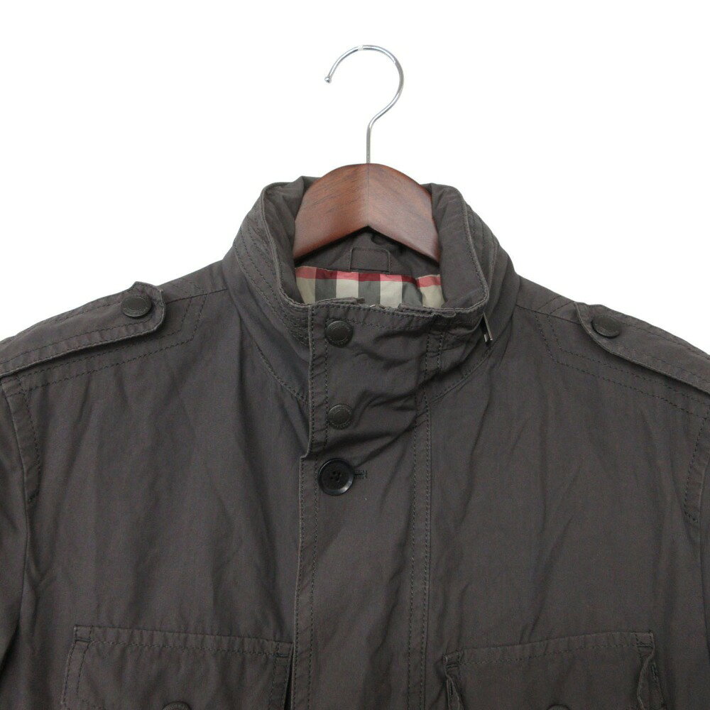BURBERRY LONDON バーバリーロンドン ミリタリージャケット ノバチェック柄裏地 M-65 アウター グレー L メ comradebarge-10022319 コムレイドバージ楽天市場店 サンプル画像3