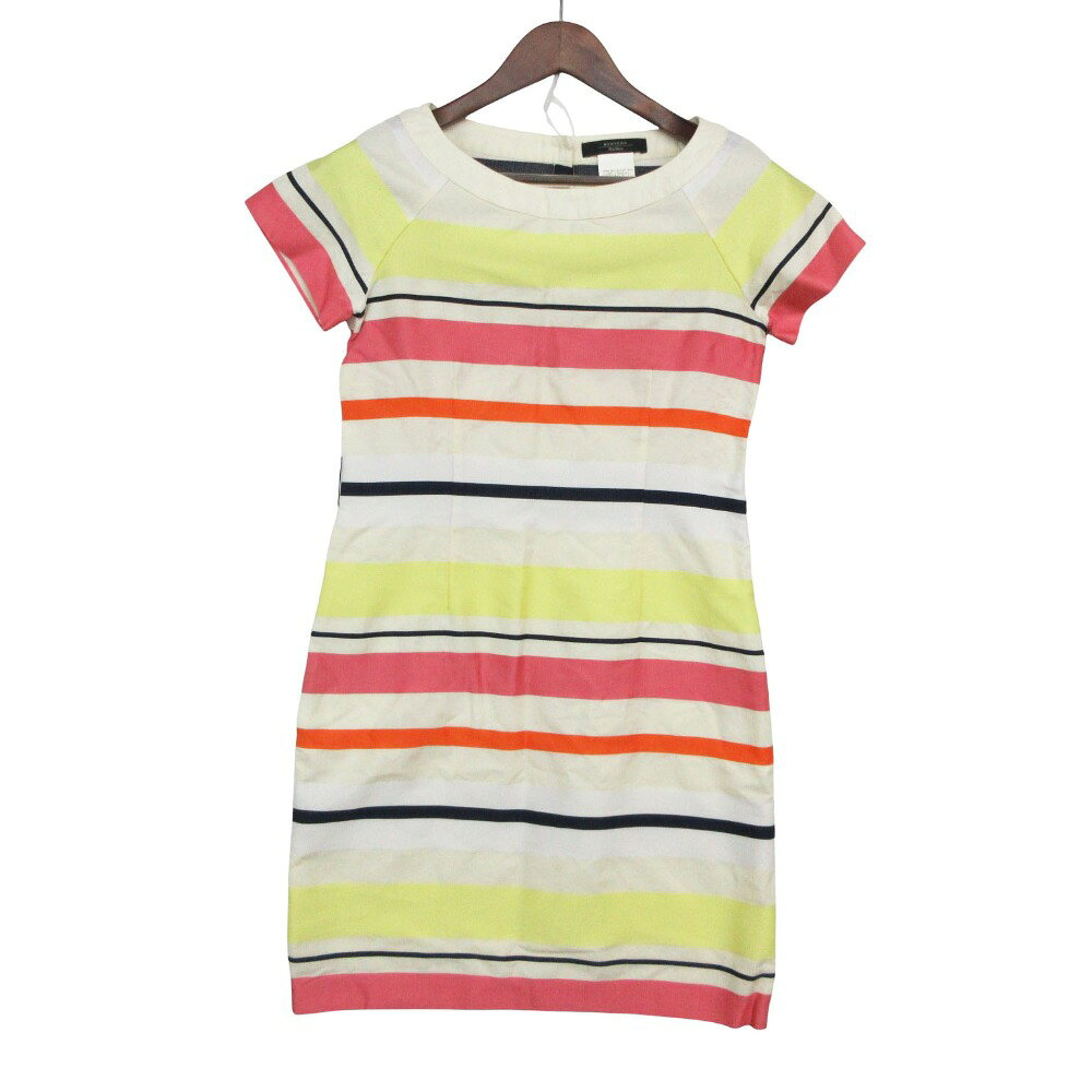 weekend MaxMara ウィークエンドマックスマーラ ワンピース ボーダー柄 ワンピース半袖 ひざ丈 マルチカラー 38【S】 レディース 【中古】