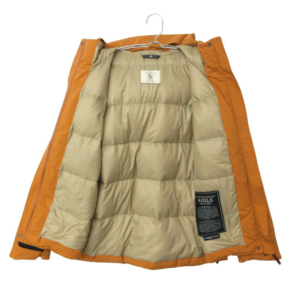 AIGLE エーグル ブルゾン 透湿防水 フーデット ファーダウン ジャケット アウター ...