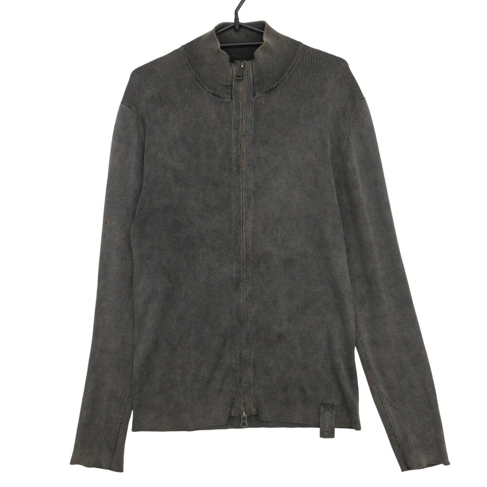 1191 カルバンクライン ブルゾン ドライバーズニットジャケット ジップアップ アウター グレー L【L】 メンズ 【中古】