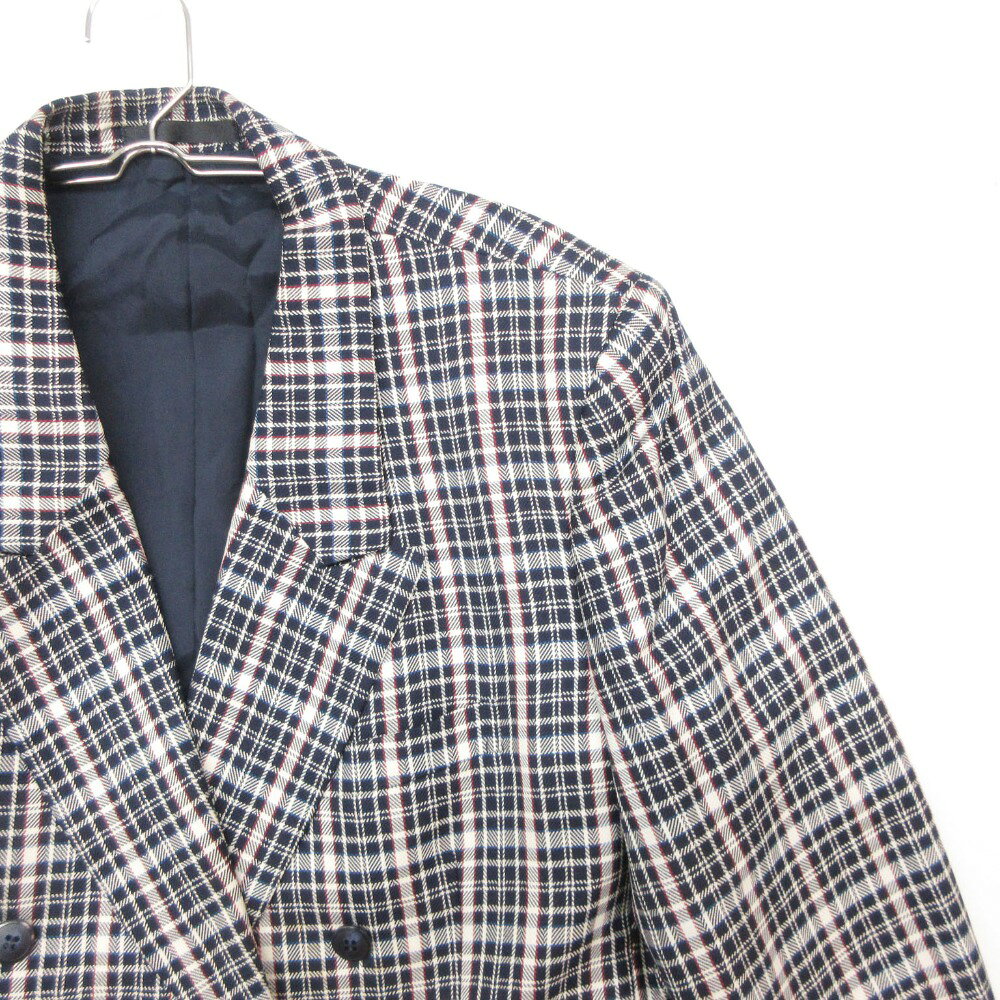 Vintage Burberrys バーバリーズ テーラードジャケット ダブルブレスト ピークドラペル ブレザー チェック柄 ア comradebarge-10024928 コムレイドバージ楽天市場店 サンプル画像2
