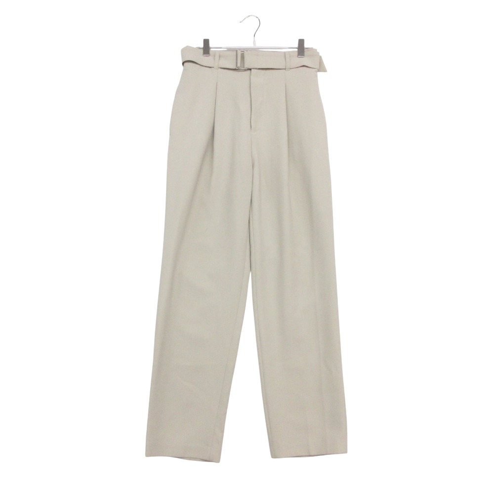 Mira Owen ミラオーウェン パンツ ベルト付 タック テーパード ボトムス 裏地付き アイボリー 1【S】 レディース 【中古】 comradebarge-10024980 コムレイドバージ楽天市場店 パッケージ画像